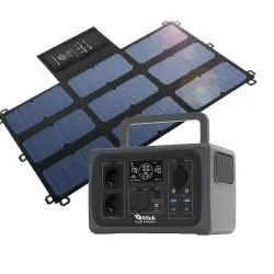 Комплект зарядна станція AL 600 PowerBox + розкладна панель 63W ALT-63, чорна Комплект зарядна станція AL 600 PowerBox + розкладна панель 63W ALT-63, чорна