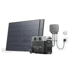 Комплект EcoFlow PowerStream - мікроінвертор 600W + зарядна станція Delta Pro та сонячні панелі 2х400 Комплект EcoFlow PowerStream - мікроінвертор 600W + зарядна станція Delta Pro та сонячні панелі 2х400