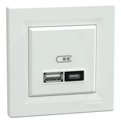 USB-розетка тип A+C 21 Вт білий USB-розетка тип A+C 21 Вт білий