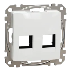 Центр пл для 2хRJ45 (ч) біл Sedna Design Центр пл для 2хRJ45 (ч) біл Sedna Design