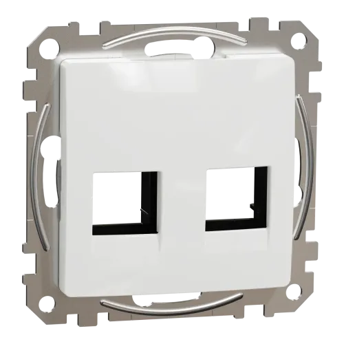 Центр пл для 2хRJ45 (ч) біл Sedna Design Центр пл для 2хRJ45 (ч) біл Sedna Design