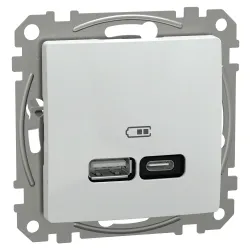 USB-розетка тип A+C 21 Вт білий USB-розетка тип A+C 21 Вт білий
