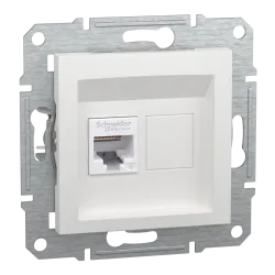 Розетка RJ45 UTP кат 6 білий Asfora б/р Розетка RJ45 UTP кат 6 білий Asfora б/р