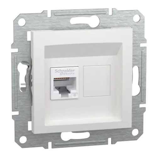 Розетка RJ45 UTP кат 6 білий Asfora б/р