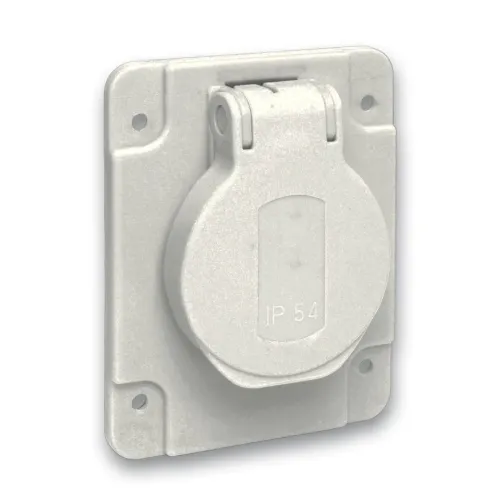 Роз підкл ззаду сір 65х85 16А 2P+E IP54