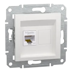 Розетка RJ45 UTP кат 5E білий Asfora б/р Розетка RJ45 UTP кат 5E білий Asfora б/р