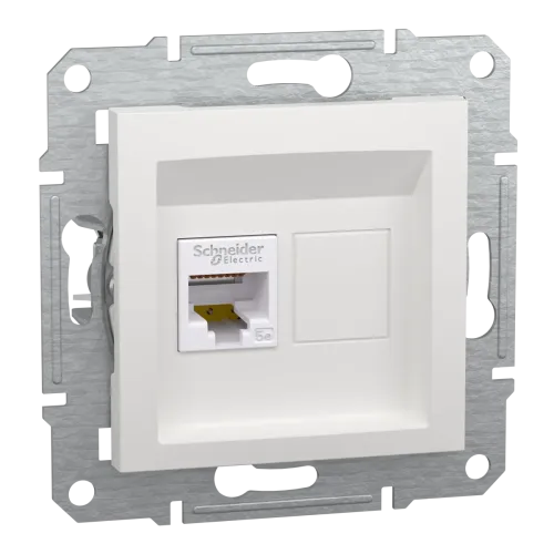 Розетка RJ45 UTP кат 5E білий Asfora б/р