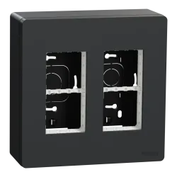 Блок unica system+ відкр.вст. 2х2 антрац Блок unica system+ відкр.вст. 2х2 антрац