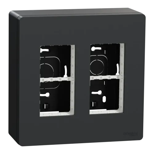 Блок unica system+ відкр.вст. 2х2 антрац Блок unica system+ відкр.вст. 2х2 антрац