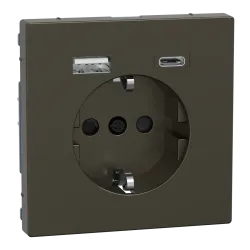 Роз заз шт USB A+C 16А SysD мокко