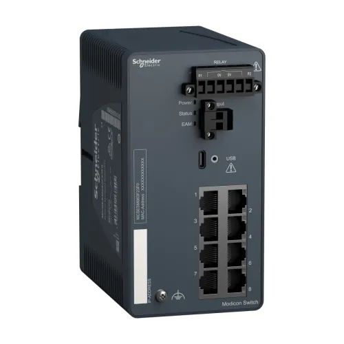 Modicon КОМУТАТОР КЕРОВАНИЙ 8TX Modicon КОМУТАТОР КЕРОВАНИЙ 8TX