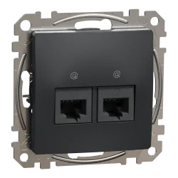 Два роз RJ45 CAT5E UTP Чорн Sedna Design Два роз RJ45 CAT5E UTP Чорн Sedna Design