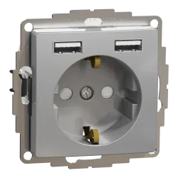 Роз з заземленням+USB Алюм Sedna Design Роз з заземленням+USB Алюм Sedna Design