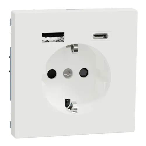 Роз заз шт USB A+C 16А SysD мат біл Роз заз шт USB A+C 16А SysD мат біл