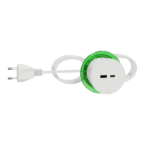 БЛОК РОЗЕТ. USB тип А + тип С БІЛИЙ