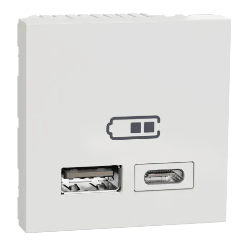 Подвійна USB розетка A+C білий