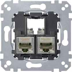 Механізм Actassi 2хRJ45 Cat5e STP Механізм Actassi 2хRJ45 Cat5e STP