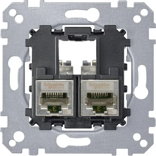 Механізм Actassi 2хRJ45 Cat5e STP