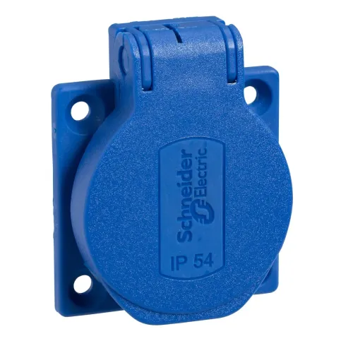 Роз підкл ззаду син 50х50 16А 2P+E IP54