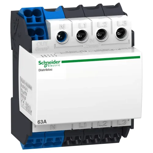 РОЗП. БЛ. DISTRIBLOC 4P 63A ПІДКЛ.ЗВЕРХУ РОЗП. БЛ. DISTRIBLOC 4P 63A ПІДКЛ.ЗВЕРХУ