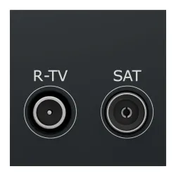 Розетка R-TV SAT один, 2 модуля антр Розетка R-TV SAT один, 2 модуля антр