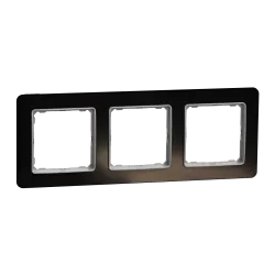 Рамк 3-пост шт чорн скло Sedna Elements