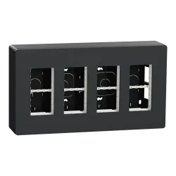 Блок unica system+ відкр.вст. 4х2 антрац Блок unica system+ відкр.вст. 4х2 антрац