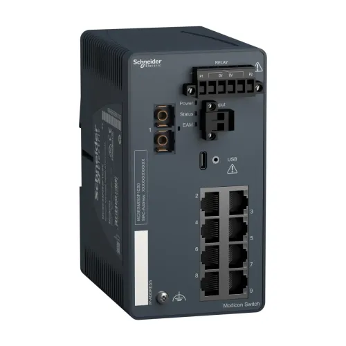 Modicon КОМУТАТОР КЕРОВАНИЙ 8TX/1FX-SM Modicon КОМУТАТОР КЕРОВАНИЙ 8TX/1FX-SM