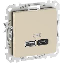 USB роз A+C 3A 45Вт Бежевий Sedna Design