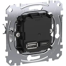 Механізм USB-розетки А+С 45 Вт PD Механізм USB-розетки А+С 45 Вт PD