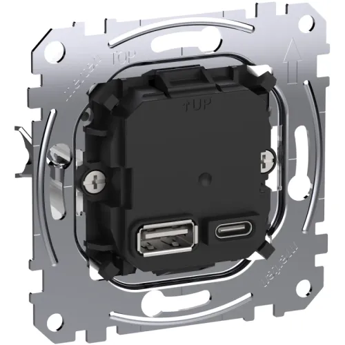 Механізм USB-розетки А+С 45 Вт PD Механізм USB-розетки А+С 45 Вт PD
