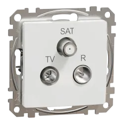 Розетка R/TV/SAT кінцева 4дБ, білий Розетка R/TV/SAT кінцева 4дБ, білий