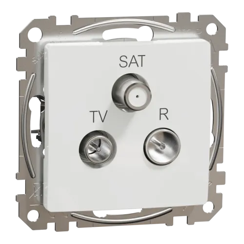 Розетка R/TV/SAT кінцева 4дБ, білий Розетка R/TV/SAT кінцева 4дБ, білий