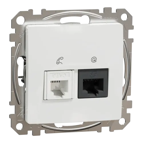 Розетка RJ45+RJ11 6UTP, білий