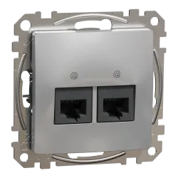 Два роз RJ45 CAT5E UTP Алюм Sedna Design Два роз RJ45 CAT5E UTP Алюм Sedna Design