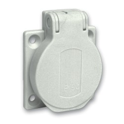 Роз підкл ззаду сір 50х50 16А 2P+E IP54 Роз підкл ззаду сір 50х50 16А 2P+E IP54