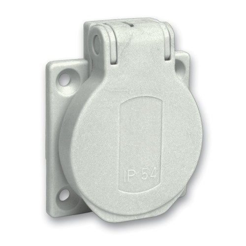 Роз підкл ззаду сір 50х50 16А 2P+E IP54 Роз підкл ззаду сір 50х50 16А 2P+E IP54