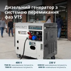 Дизельний генератор «Könner & Söhnen» KS 9200HDES-1/3 ATSR (EURO V) Дизельний генератор «Könner & Söhnen» KS 9200HDES-1/3 ATSR (EURO V)