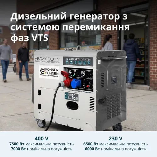 Дизельний генератор «Könner & Söhnen» KS 9200HDES-1/3 ATSR (EURO V)