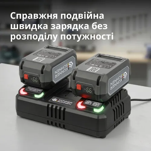 Подвійний зарядний пристрій для акумуляторних батарей 20В KS C45A-2 Подвійний зарядний пристрій для акумуляторних батарей 20В KS C45A-2