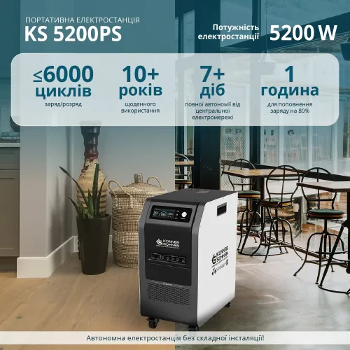Портативна електростанція 3 в 1 KS 5200PS Портативна електростанція 3 в 1 KS 5200PS